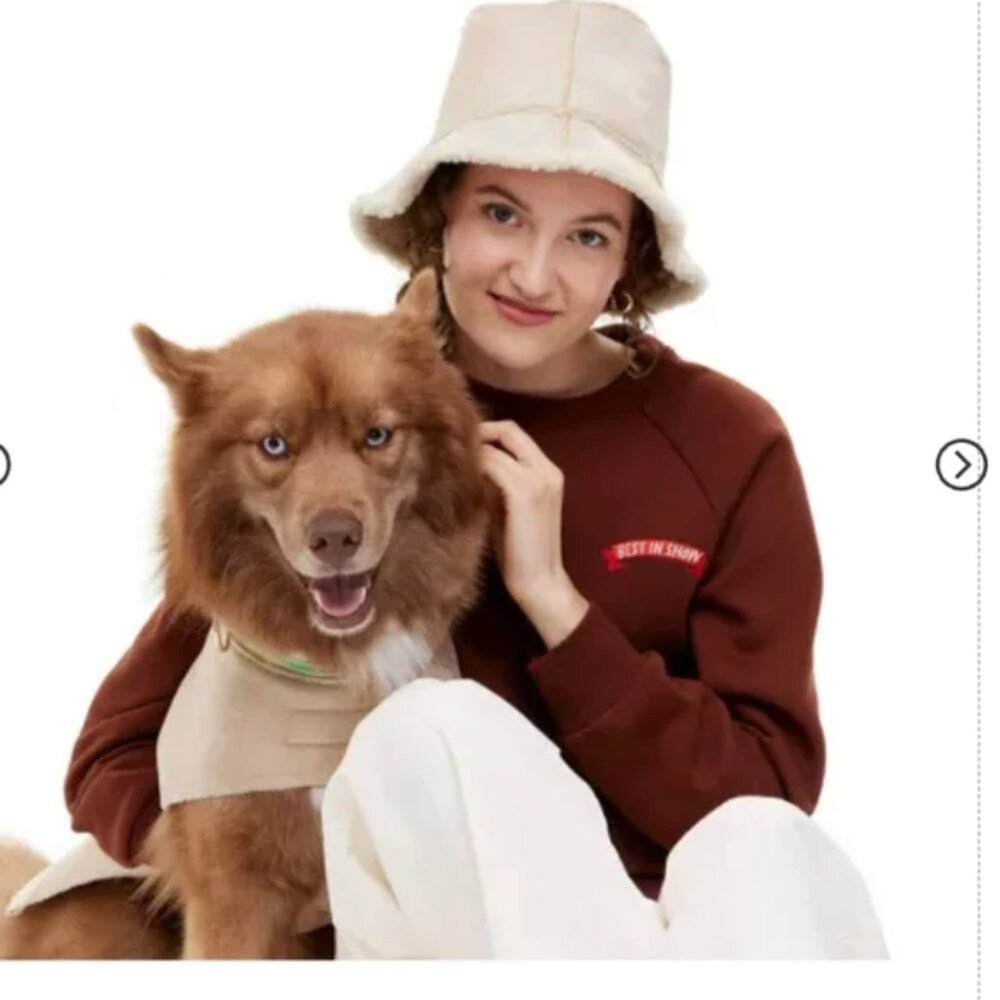 NEW Adult "Best In Show" Crewneck Sweatshirt - Brown - The Cuddle Collab - XS